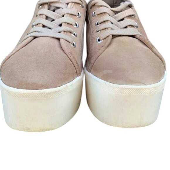 AQUA Women's Piper Suede Platform Sneakers Taupe Size 8.5 - Picture 6 of 14